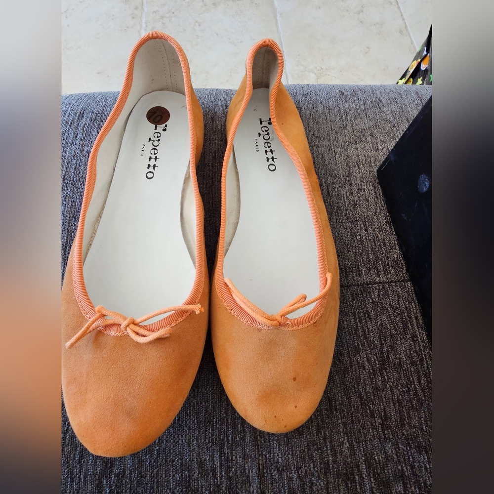 Repetto flats orange 40 1/2 (10) flats leather